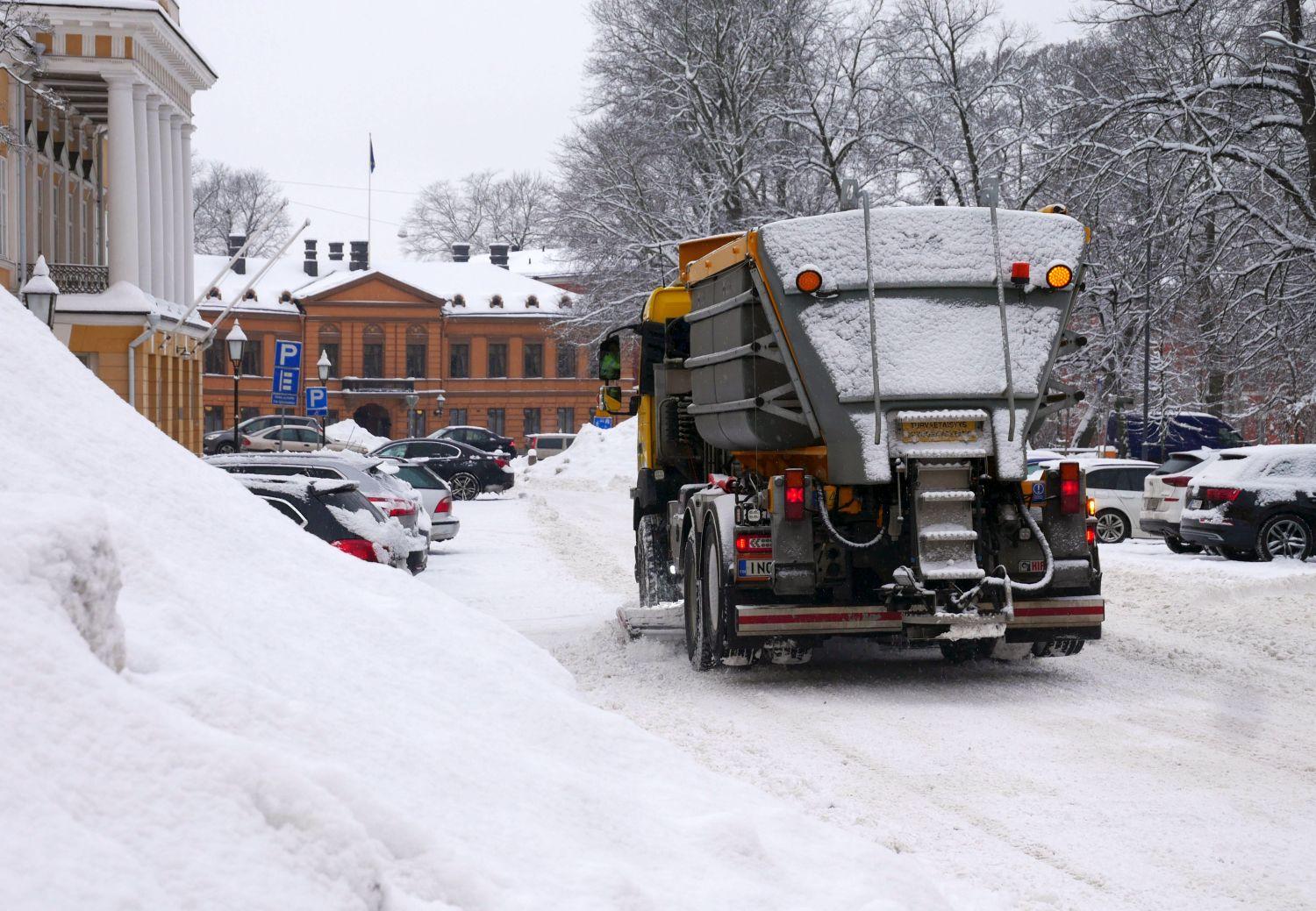 Snöröjningsbilar i Åbo