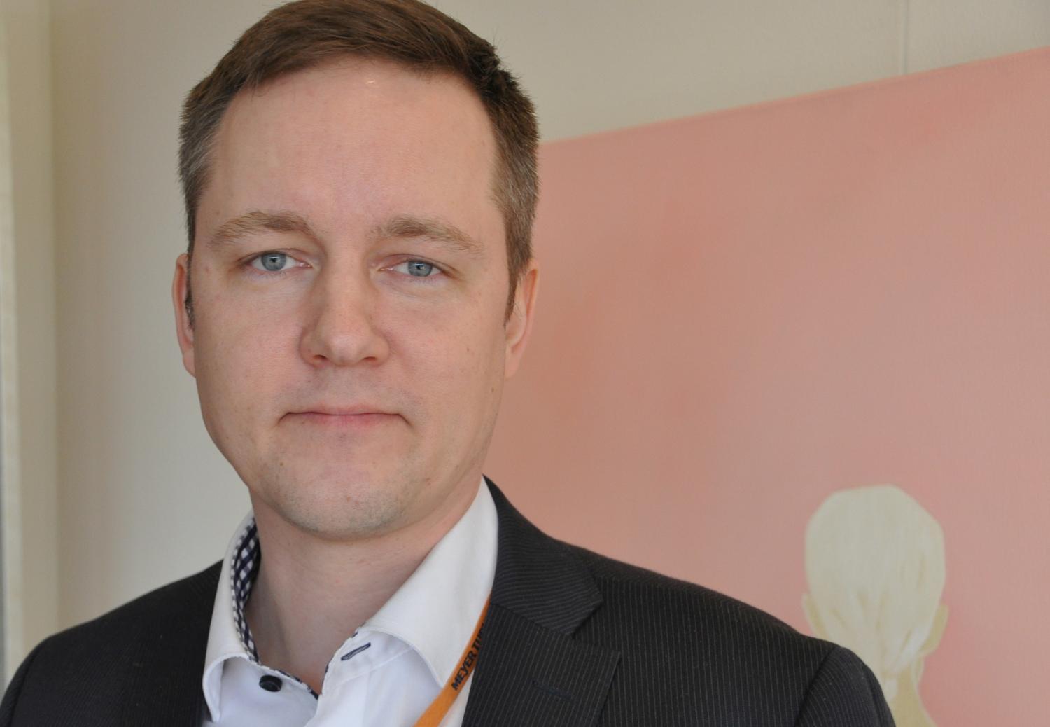 Henrik Mantere är chef för varvets skrovproduktion.