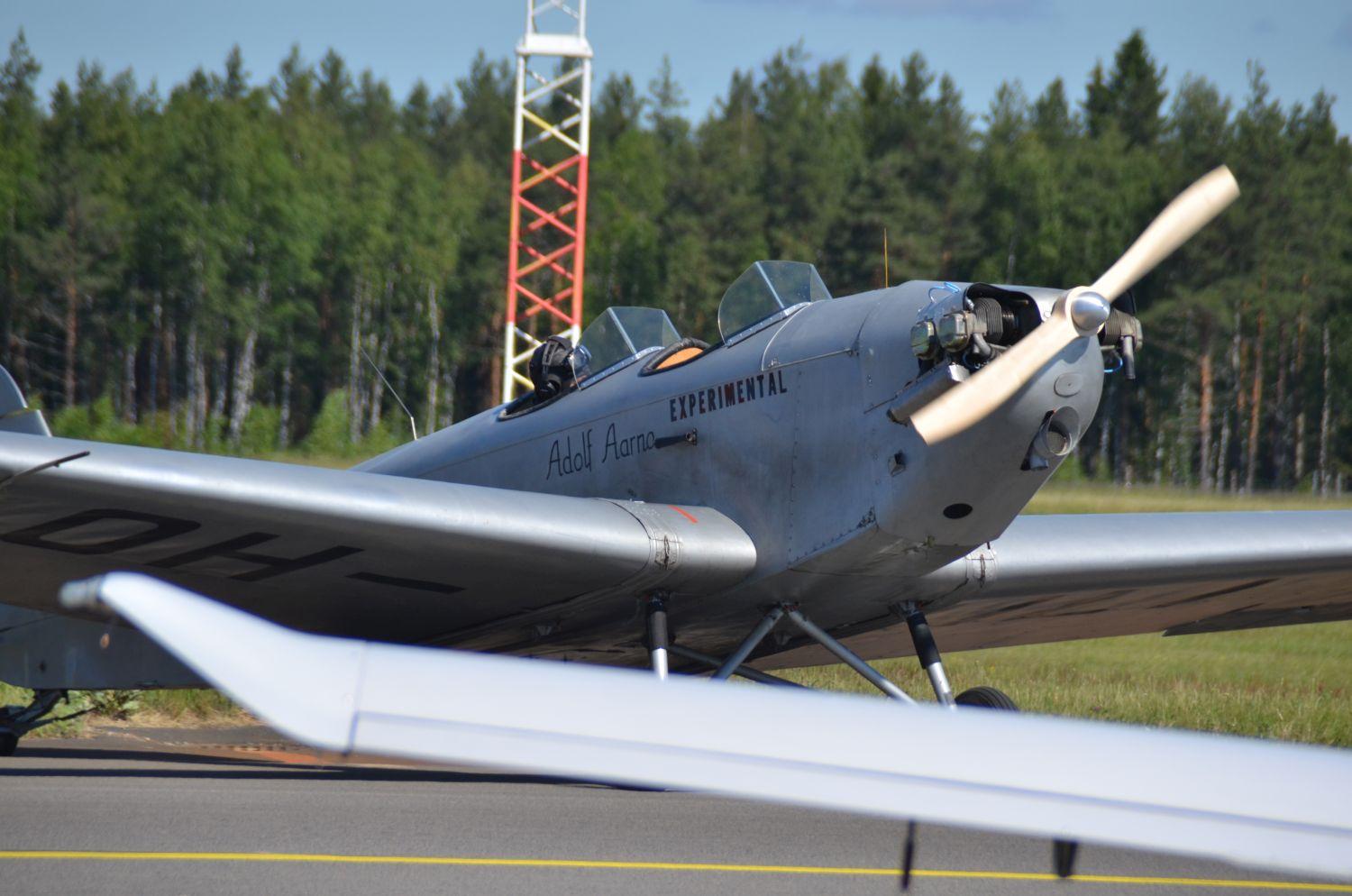 Klemm KL 25 D VII R flygplanet fotat på Turku airshow