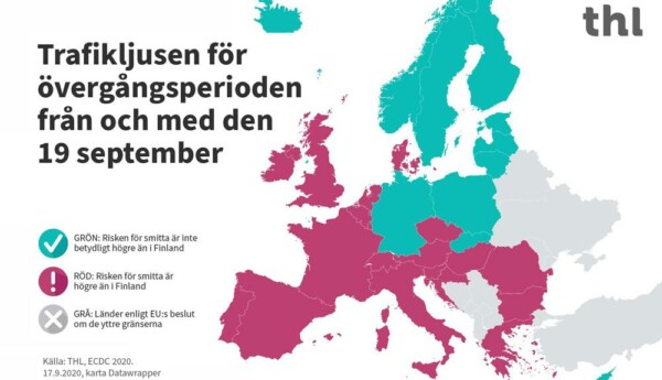 Karta över smittläget i Europa