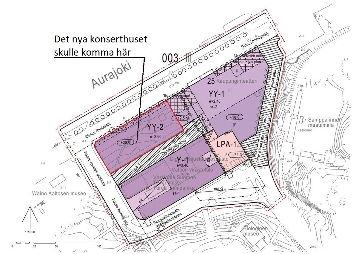 Plan för nya konserthuset i Åbo