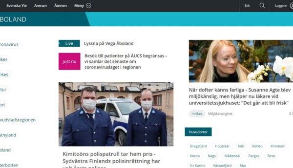 Yle Åbolands webbsida