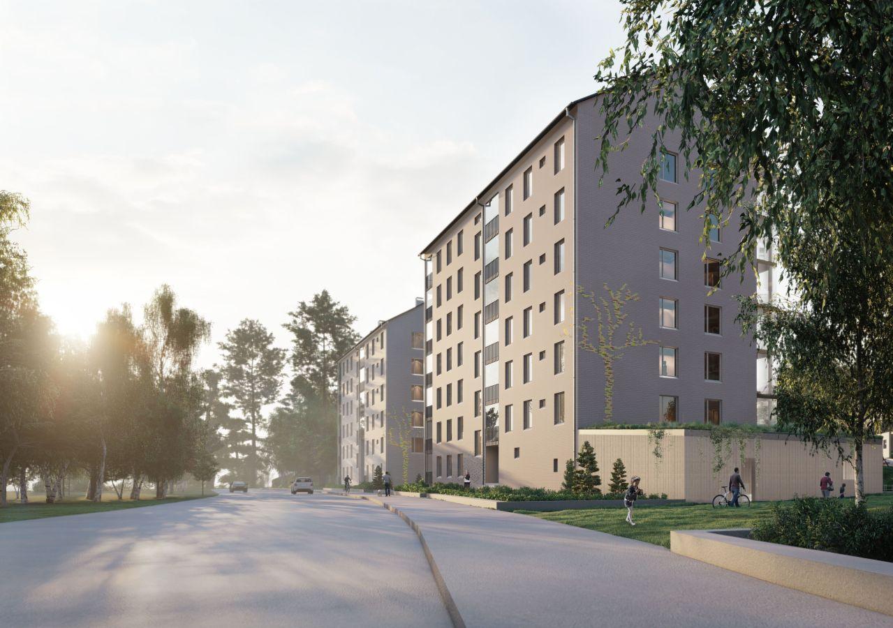 Illustration av hus som ska byggas