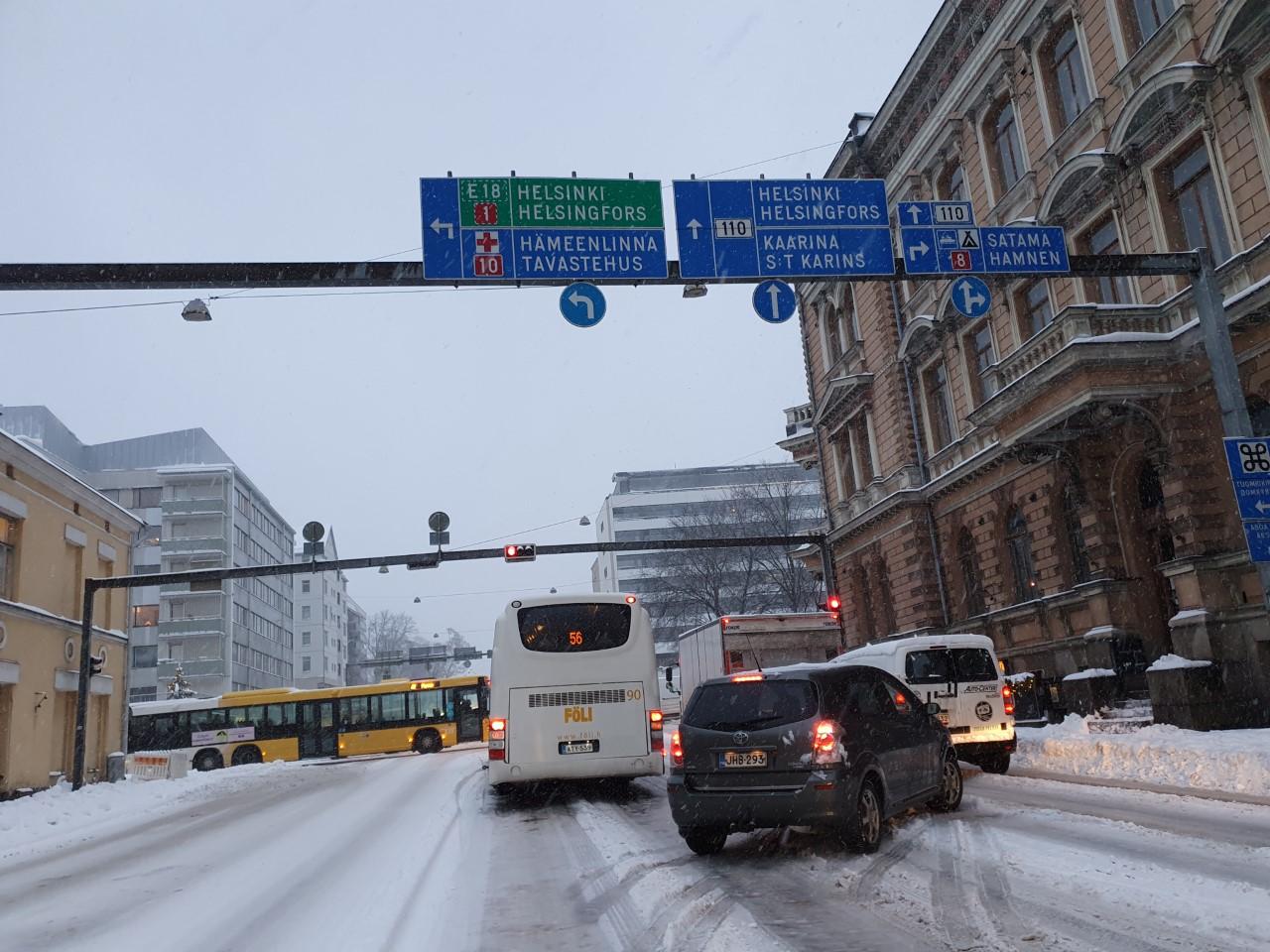 buss i trafik