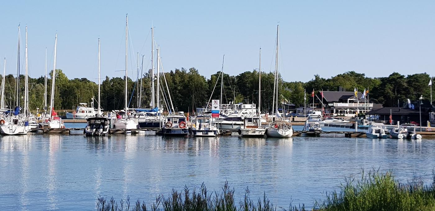 segelbåtar förtöjda i en gästhamn