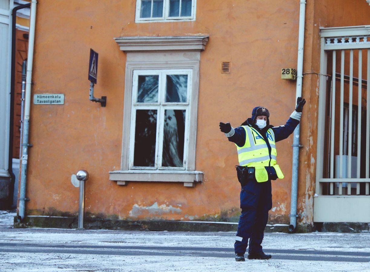 Polis övervakar trafik