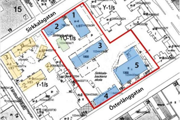 Karta över stadskvarter