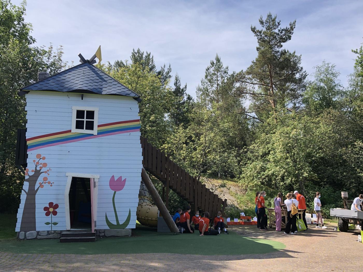 ett hus i Mumindalen