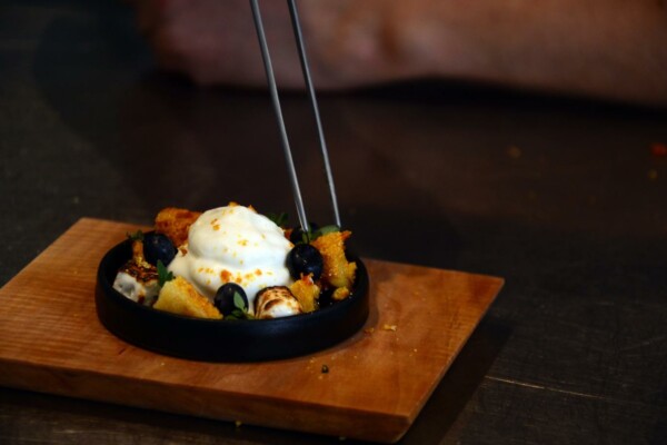en dessertportion blir till