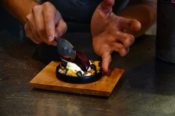 en dessertportion blir till