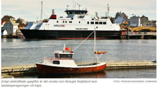 en skärmdump från tidningen Nya Åland