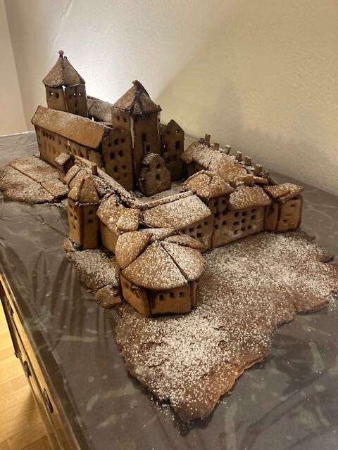 ett stort pepparkakshus