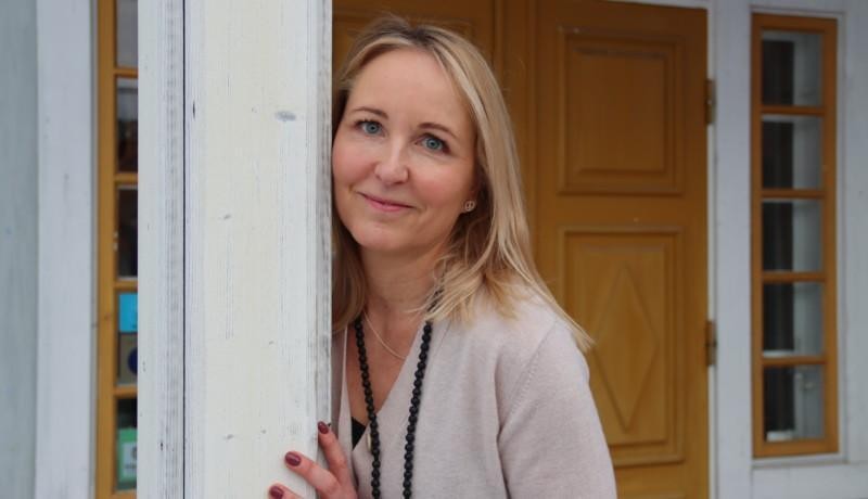 Leende kvinna.