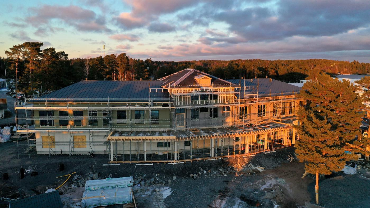Hus under uppbyggnad