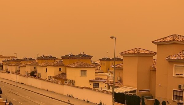 Gulbrun vy från Spanien