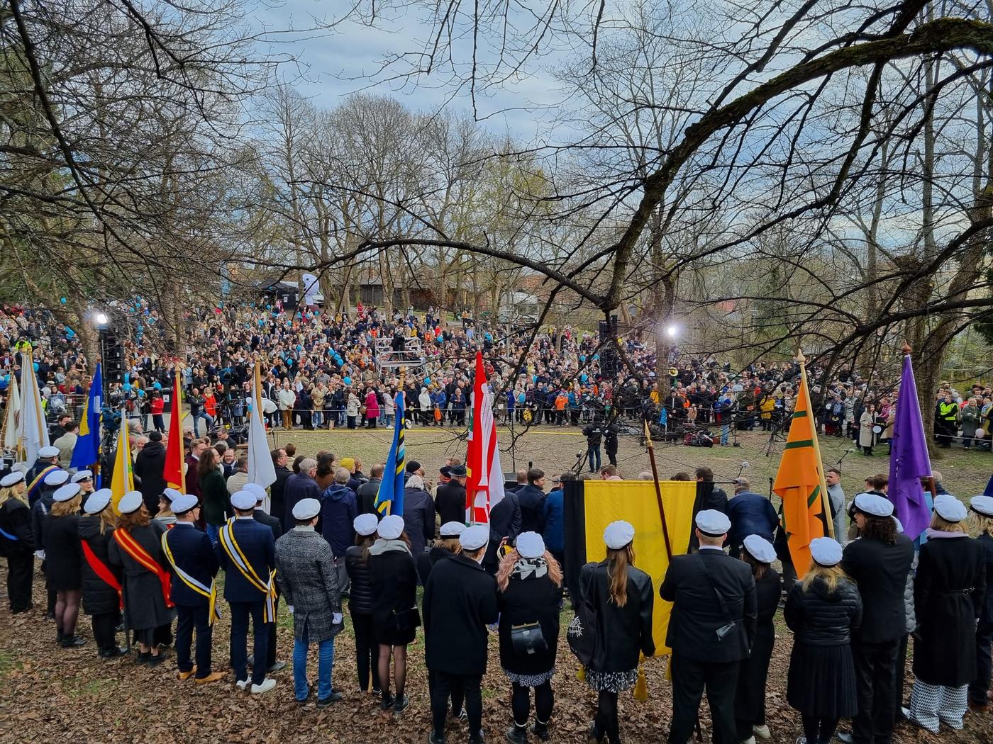 Människor i en park. 