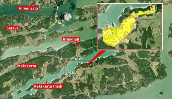 Karta över husplaner i Åbo skärgård