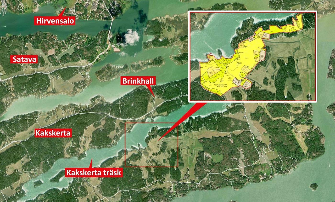Karta över husplaner i Åbo skärgård