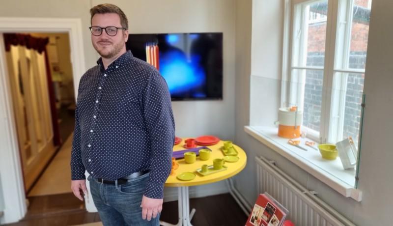 Robert Louhimies på Fiskars museum.