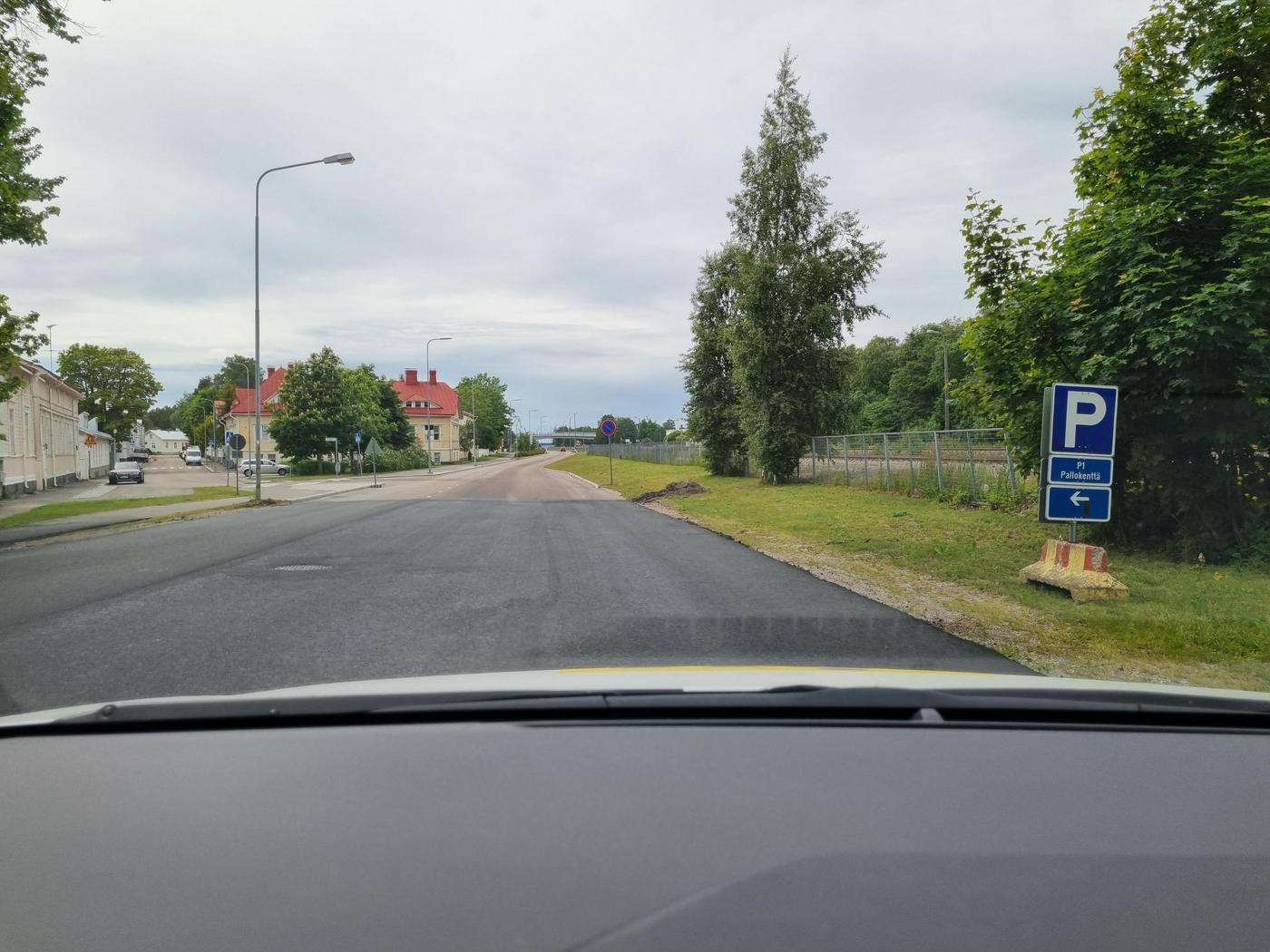 Skylt till parkering i Hangö.