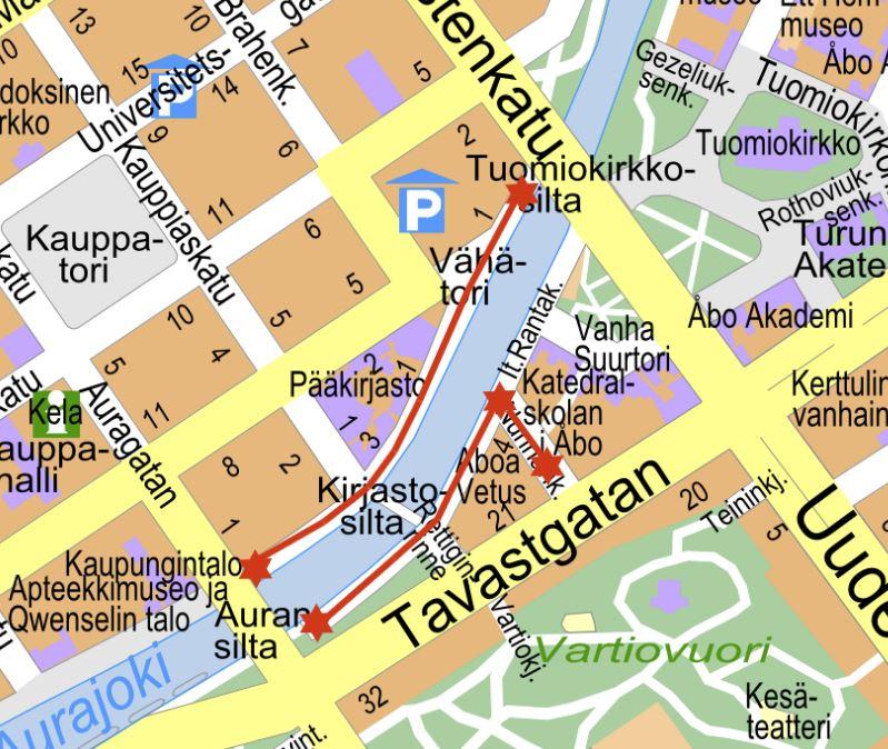 karta över stadsområde