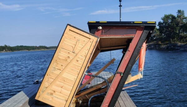 Trasig sugtömningsstation på Byxholmen.