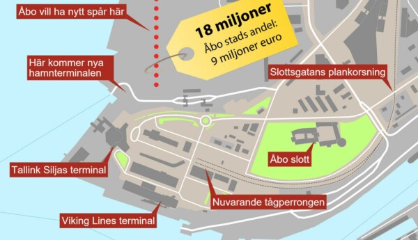 Karta över Åbo hamn