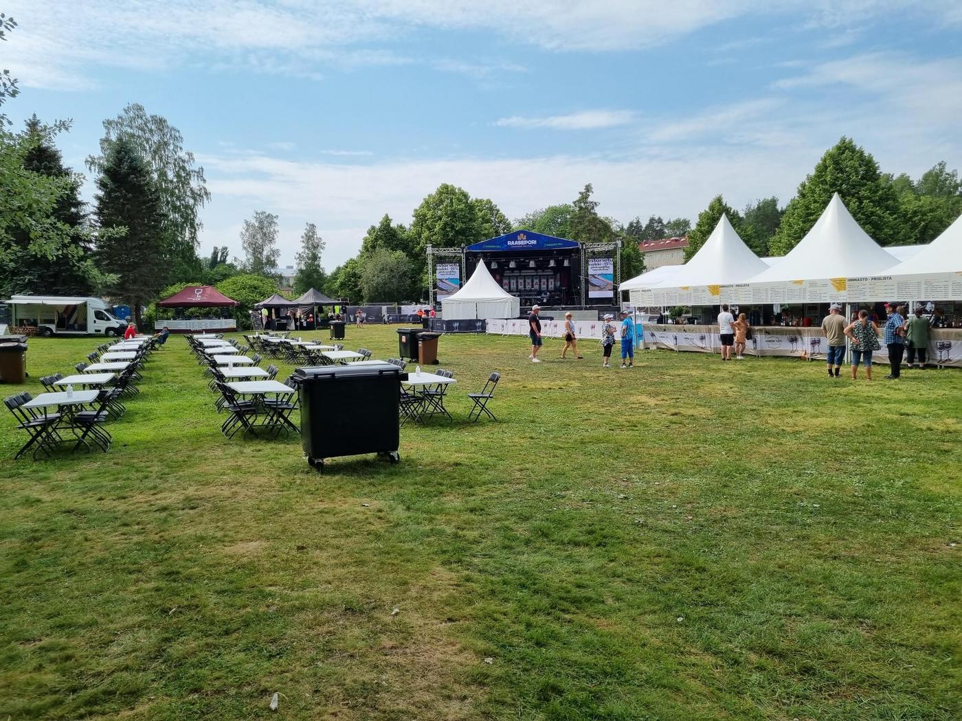 Festivalområdet på Raseborgsfestivalen.