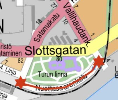 En karta som visar den stängda gatan.