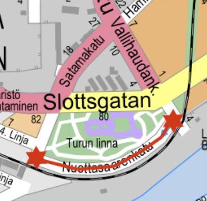 En karta som visar den stängda gatan.