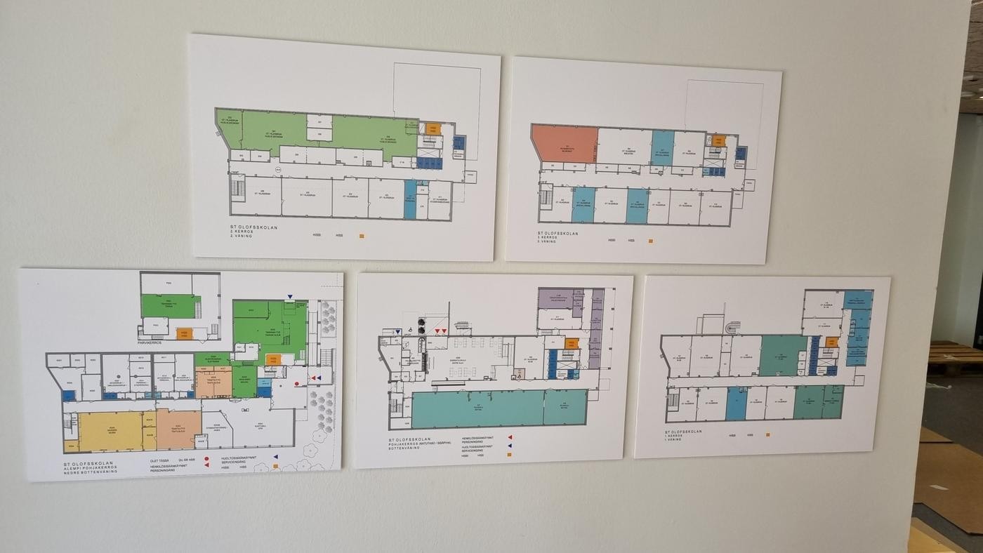Planritningar över S:t Olofsskolan