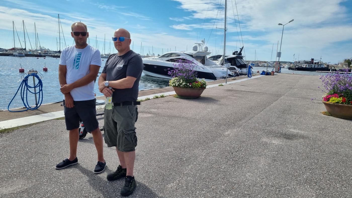 Petri Ohtonen och Tero Toivonen på Poker Run i Hangö.