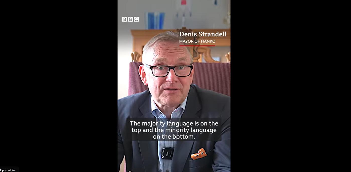 Denis Strandell, skärmbild från BBC-video