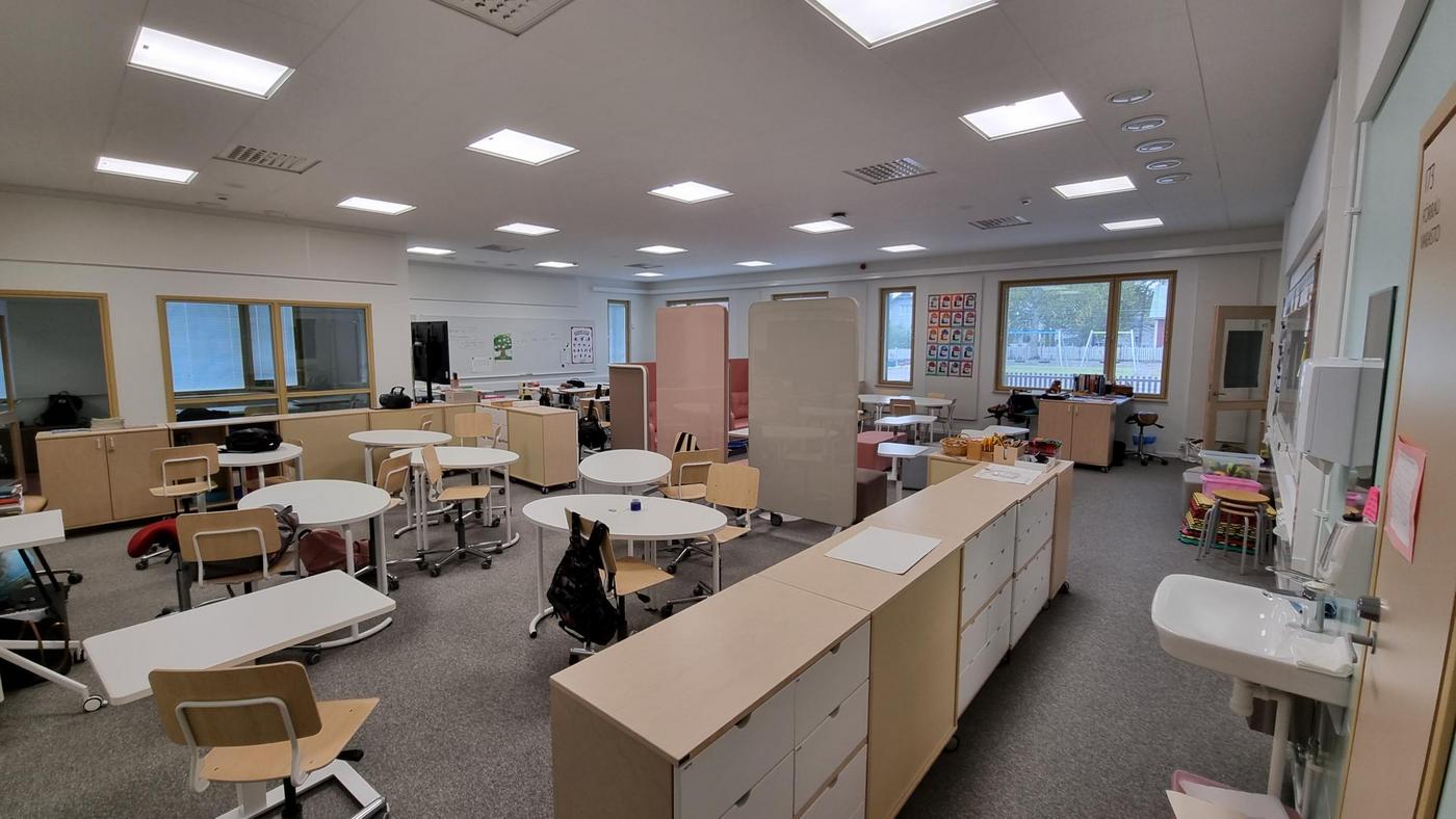 Fina klassrum i Svartå skola.