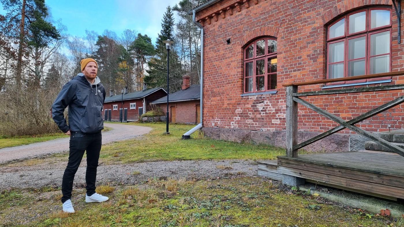 Moritz Björkström på Lokföraregatan i Karis.