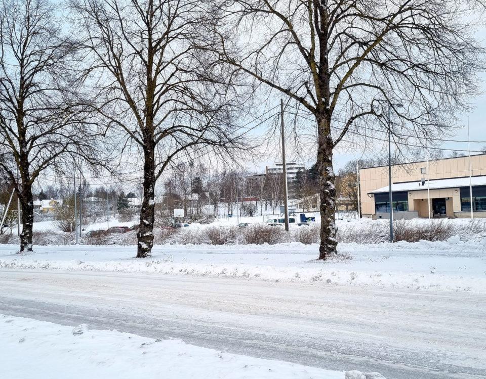 hus och snö