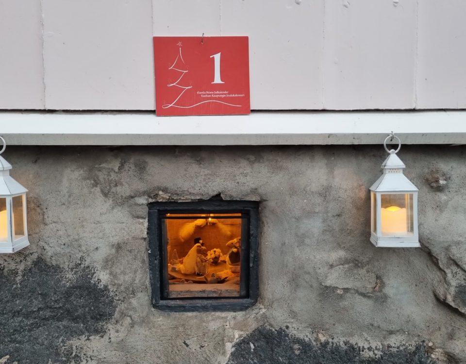 Gamla stans julkalender i Ekenäs.