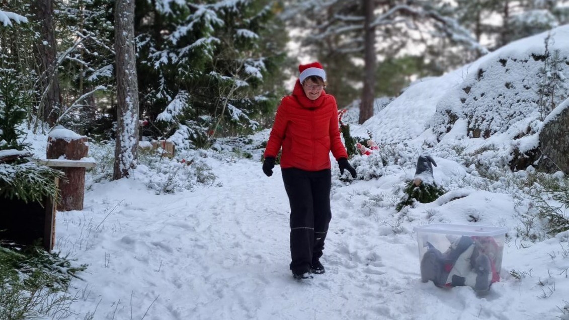 Anki Holmgård på julstigen.