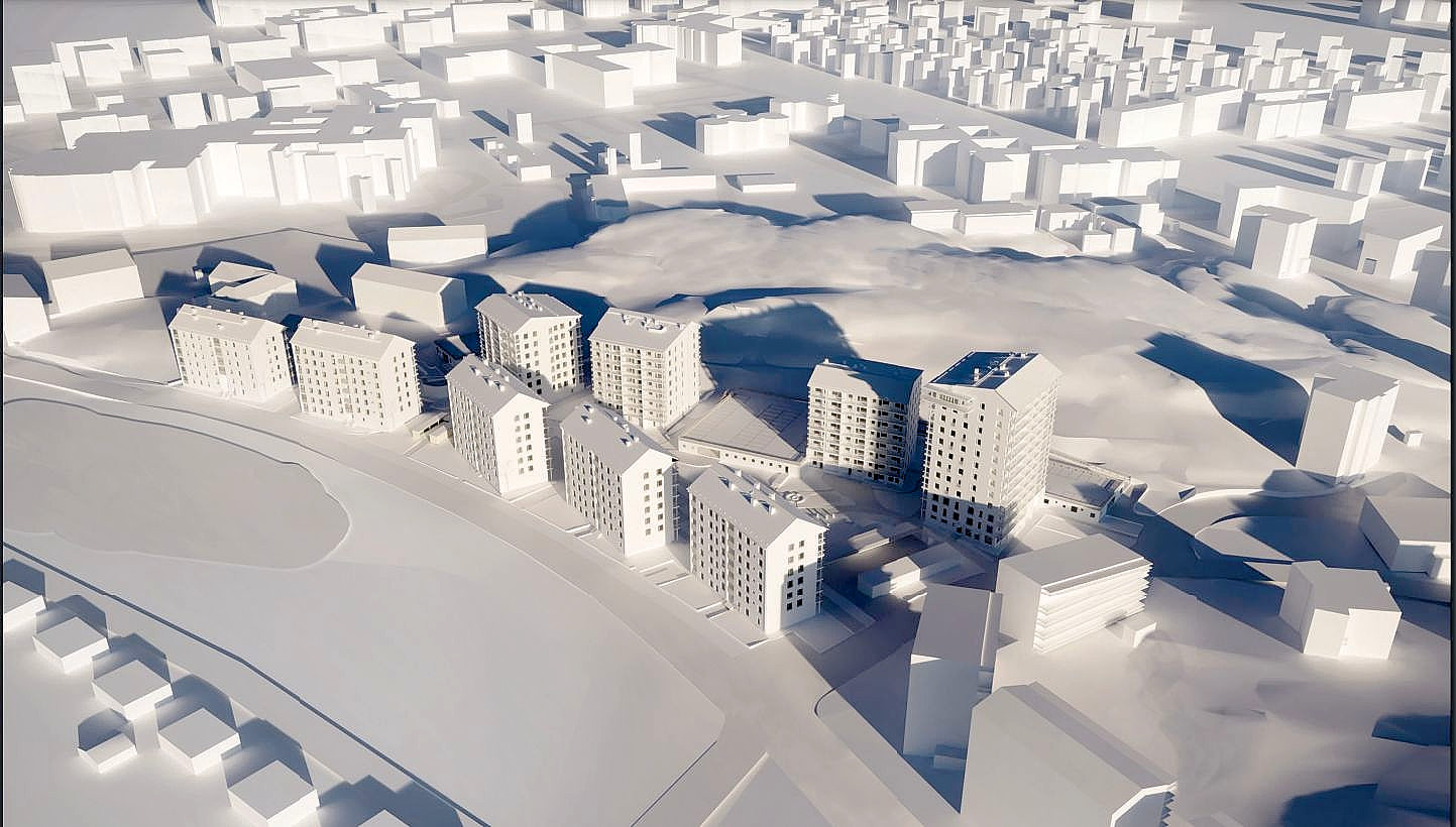 Nytt landmärke i Tallbacken. Nu ansöker TVT Asunnot Oy om bygglov för ett höghus i tolv våningar och två andra med åtta våningar var.
