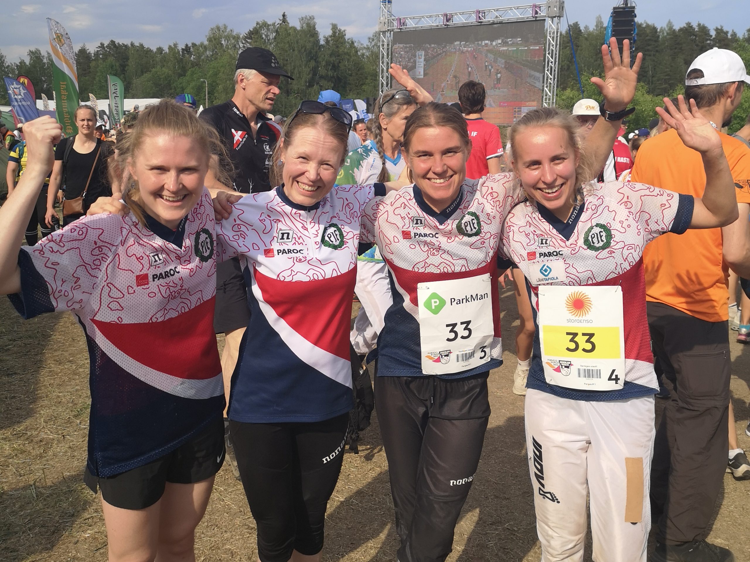 Fyra orienterare på rad