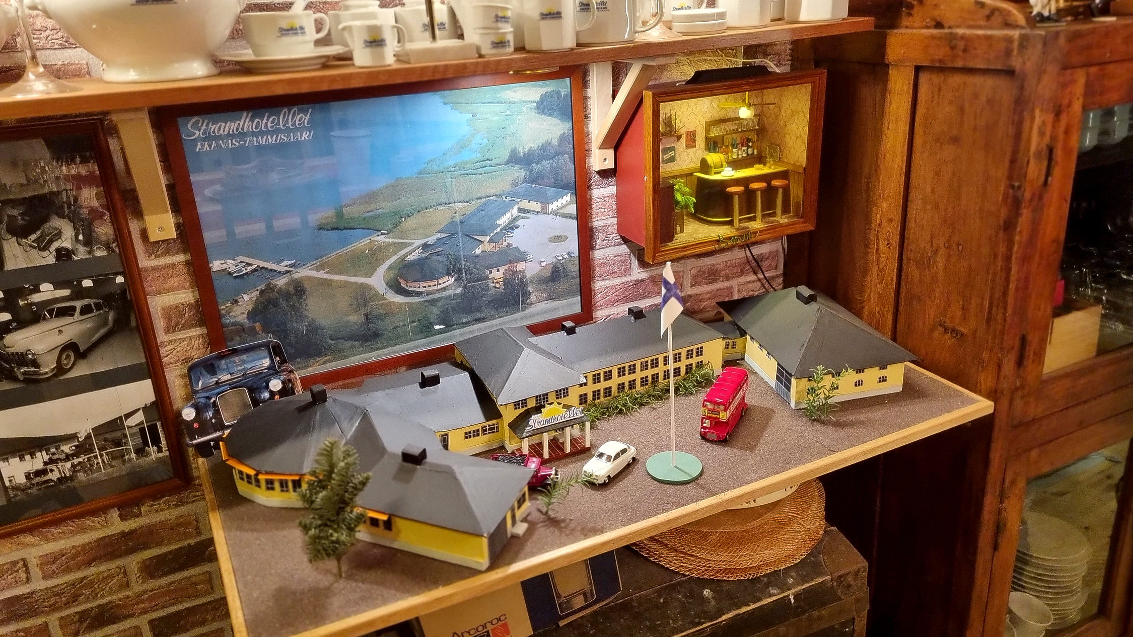 Miniatyrmodell av hotell