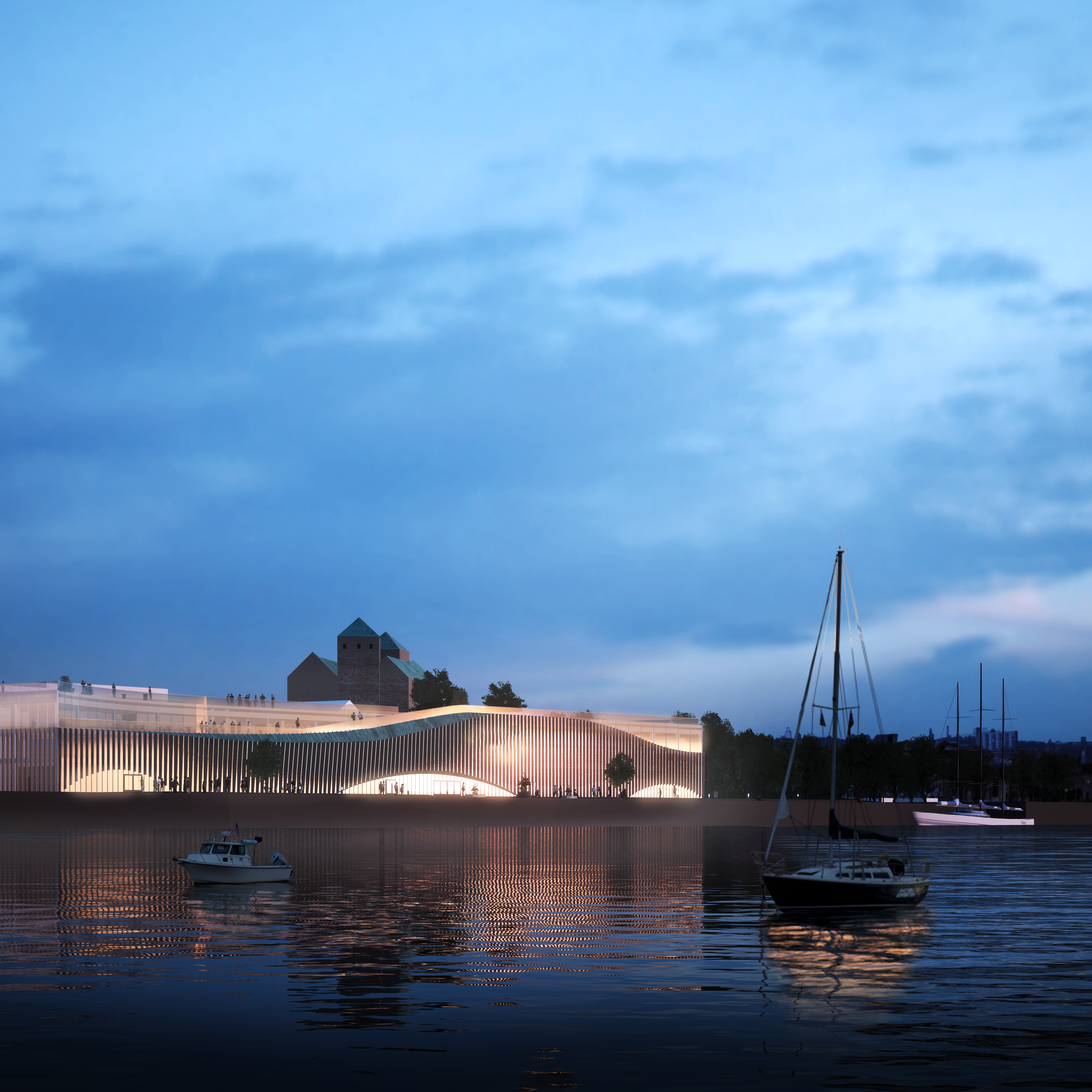en vy över en hamn