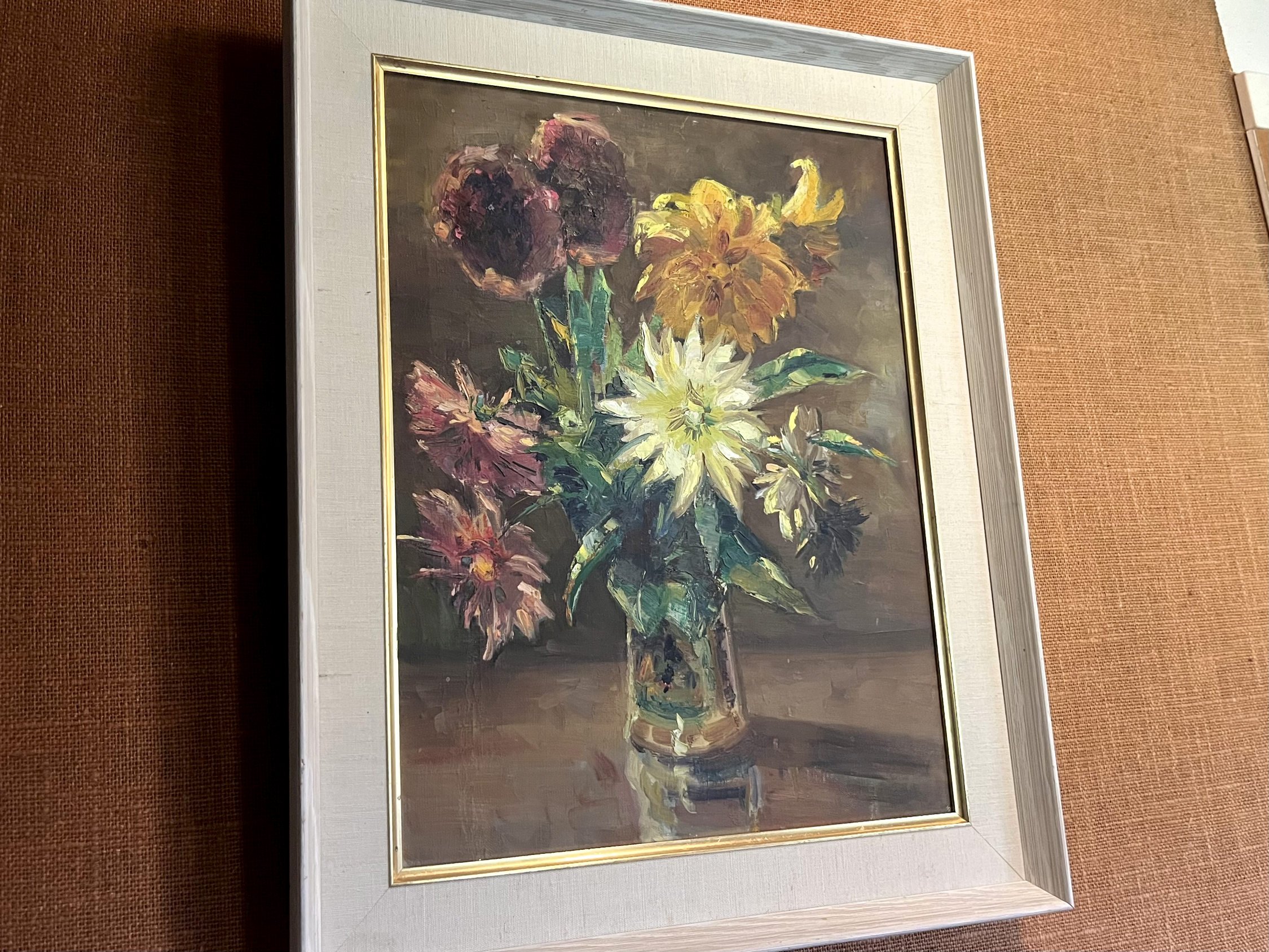tavla av blommor