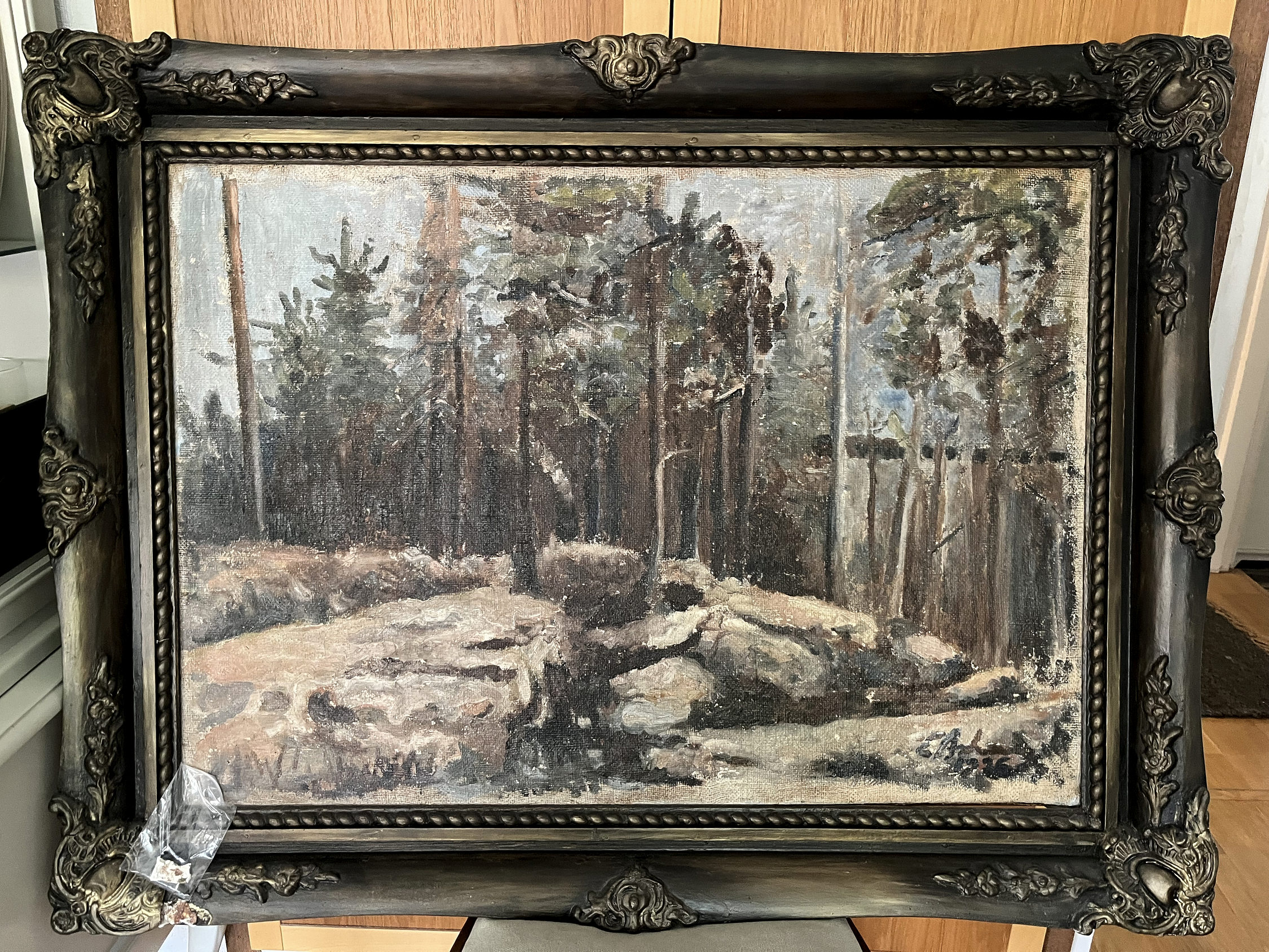 tavla med natur från östra Finland