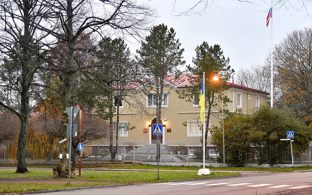 Trähus på två våningar