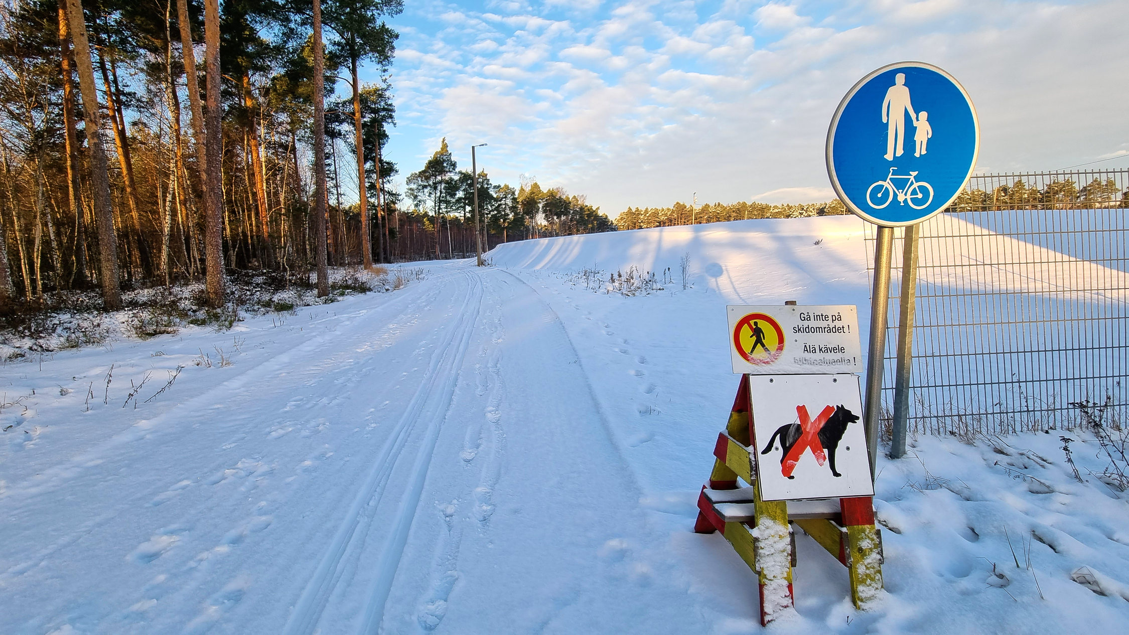 Tomt skidspår.