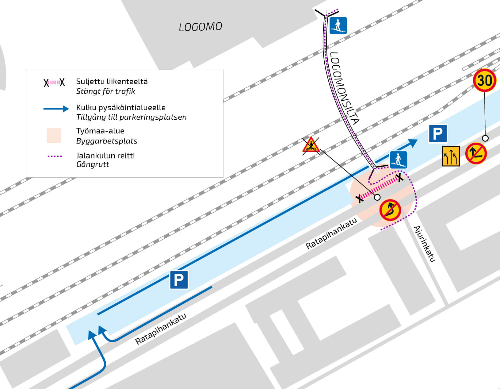 karta över trafikarrangemang