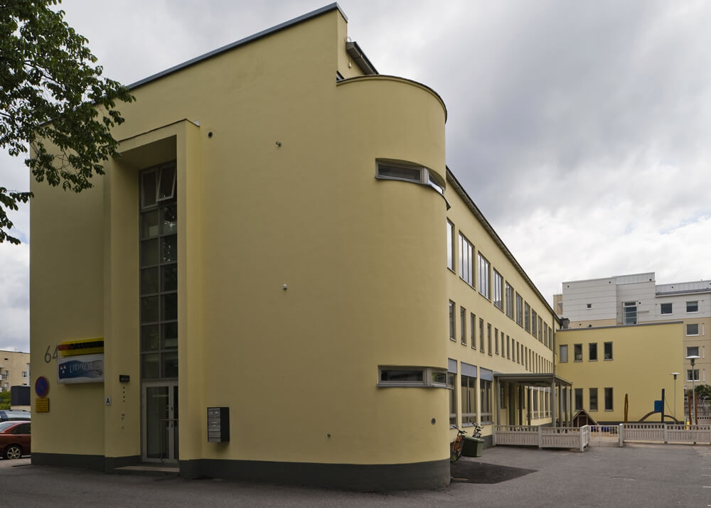 Gult hus i sten
