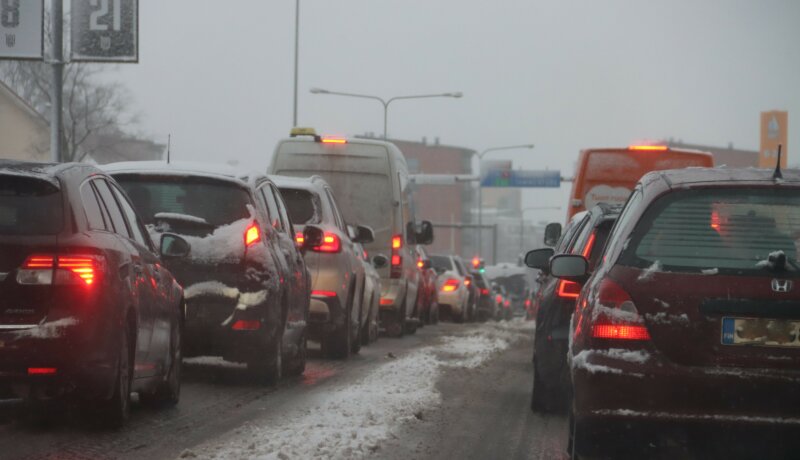 Trafik i slaskigt väder