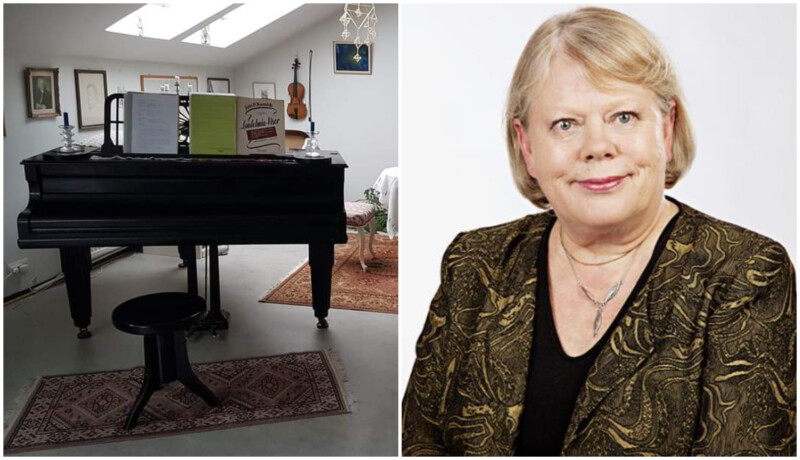 kvinna och piano